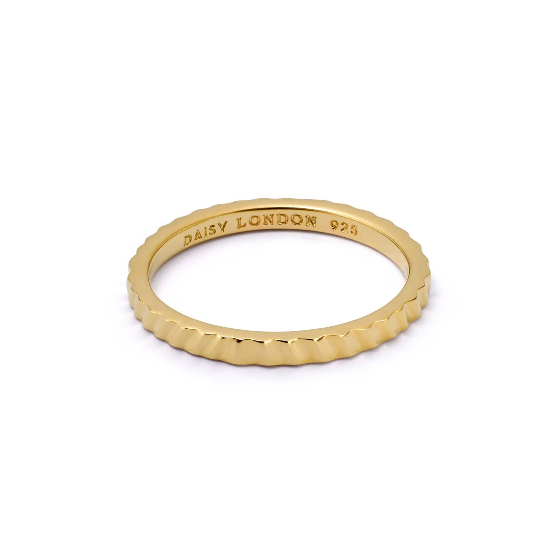 Estée Lalonde Sunburst Stacking Ring 18ct Gold Plate