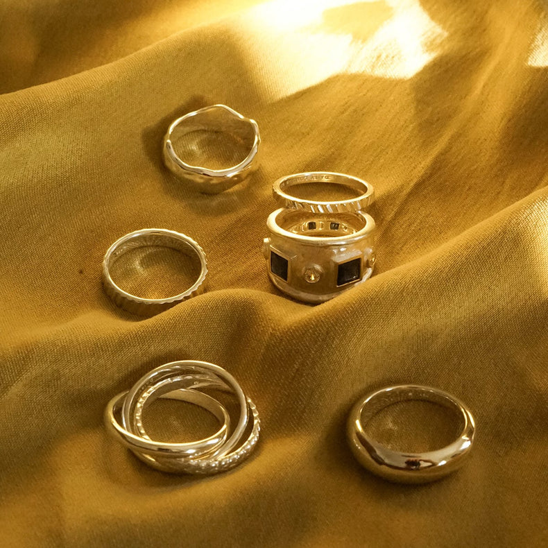 Estée Lalonde Sunburst Stacking Ring Sterling Silver