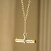 Estée Lalonde T Bar Necklace 18ct Gold Plate