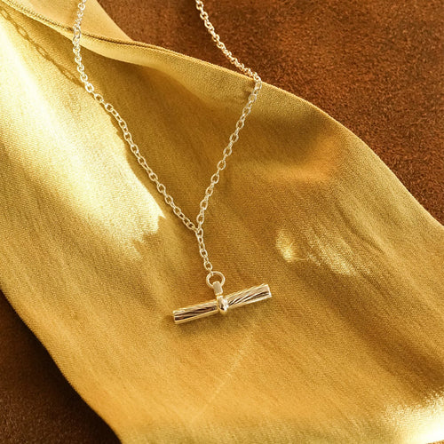 Estée Lalonde T Bar Necklace Sterling Silver