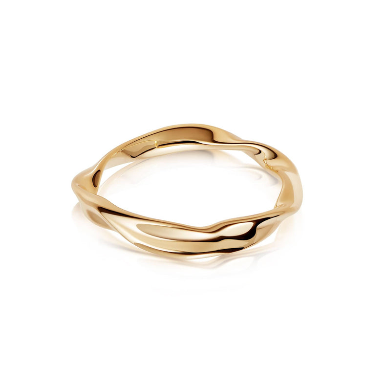 Estée Lalonde Wavy Stacking Ring 18ct Gold Plate recommended