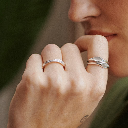 Estée Lalonde Wavy Stacking Ring Sterling Silver