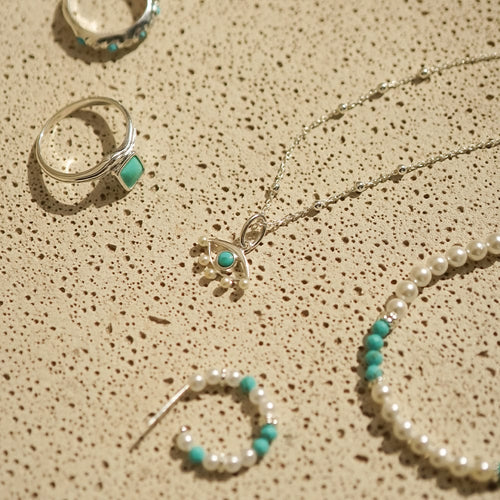 Evil Eye Necklace Sterling Silver