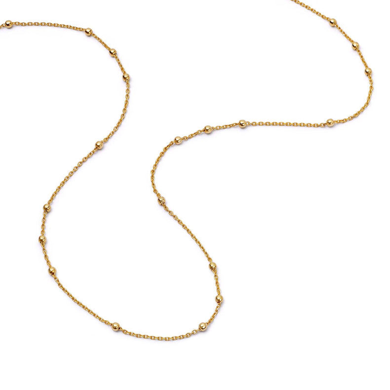 Beaded Layering Chain Necklace 18ct Gold Plate recommended