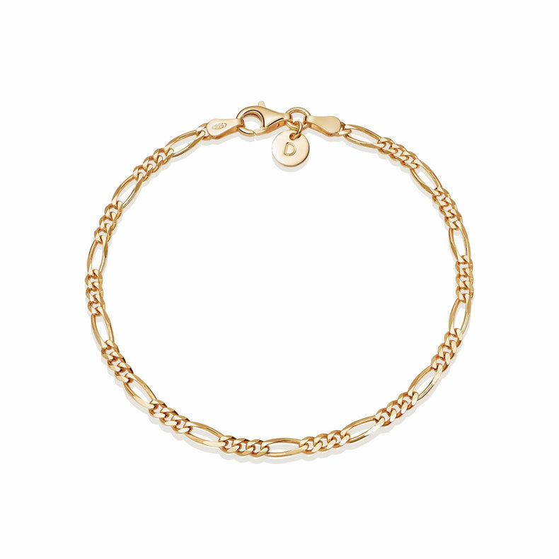 Fine Figaro Chain Bracelet 18ct Gold Plate recommended