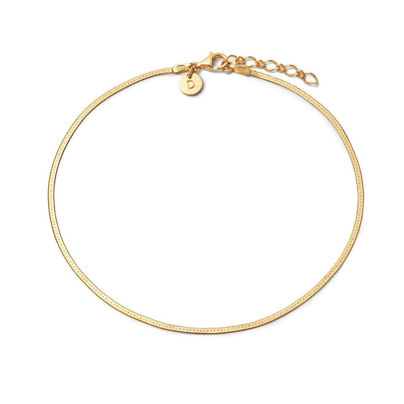 Fine Snake Chain Anklet 18ct Gold Plate recommended