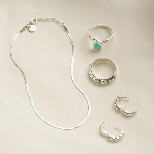 Fine Snake Chain Anklet Sterling Silver