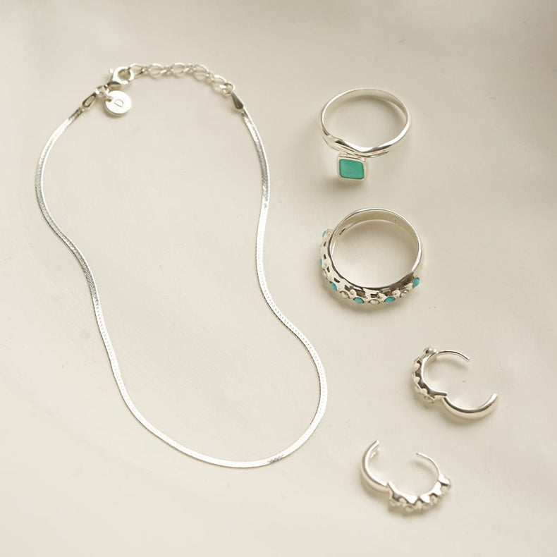 Fine Snake Chain Anklet Sterling Silver