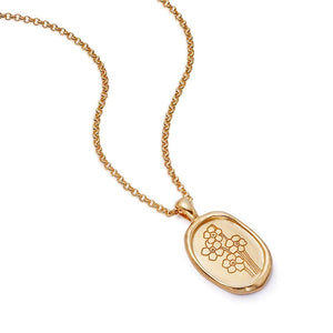 Forget Me Not Necklace Flower 18ct Gold Plate recommended