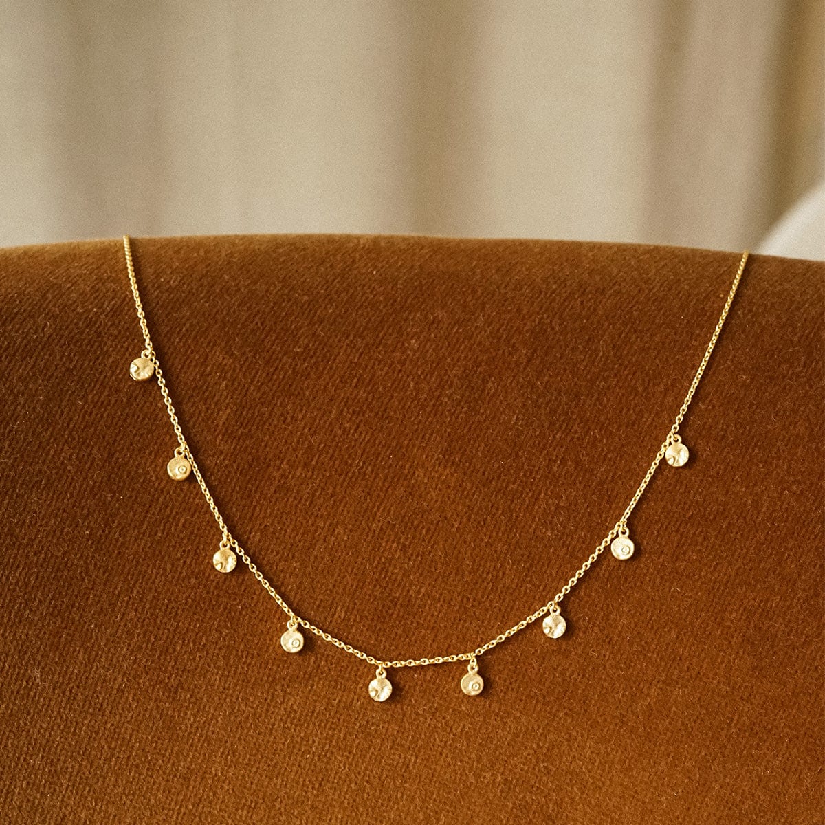 Fossil Charm Necklace 18ct Gold Plate