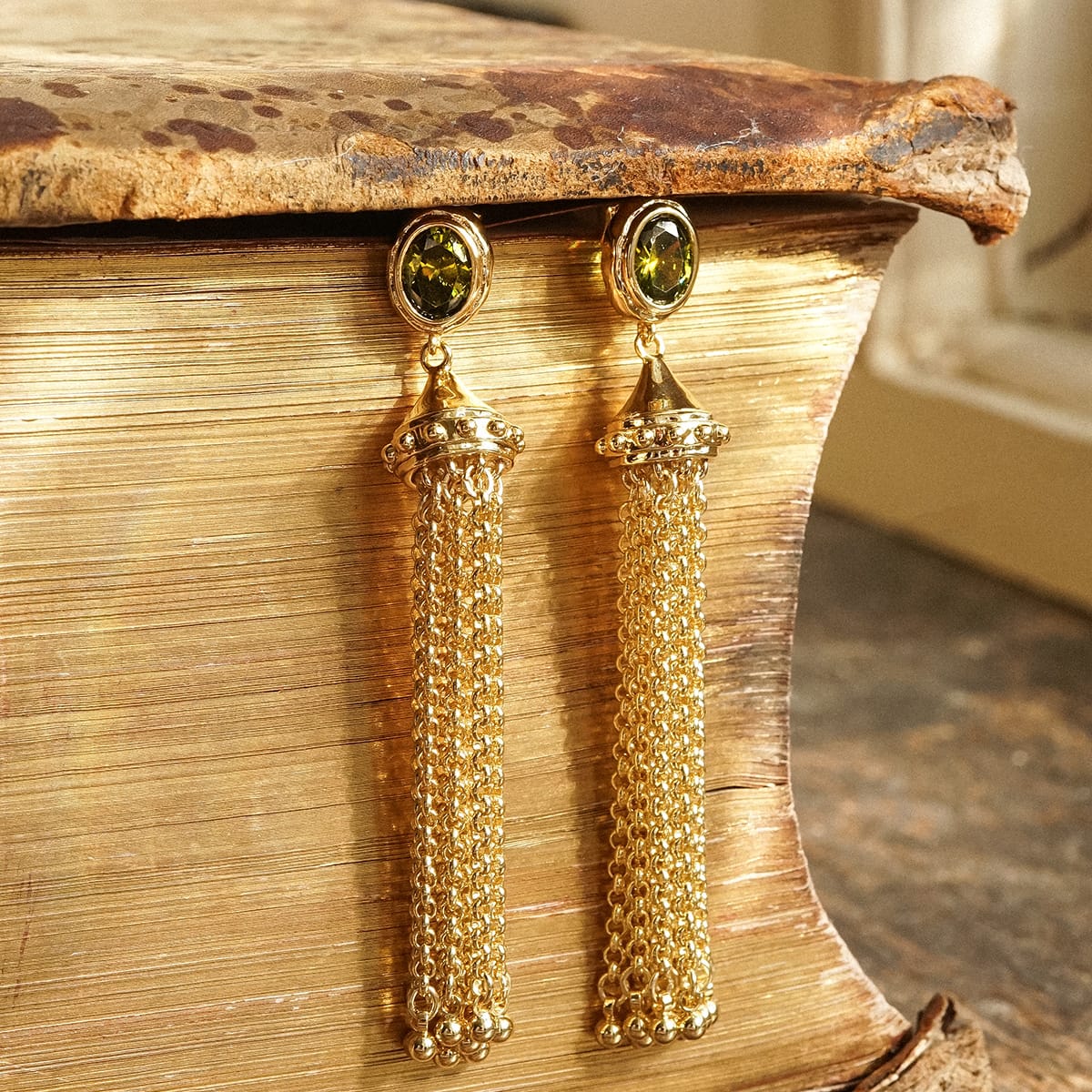 Free People Ada Tassel Earrings 18ct Gold Plate