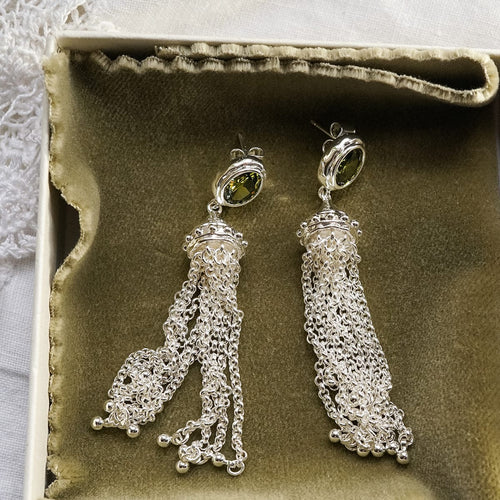 Free People Ada Tassel Earrings Silver Plate
