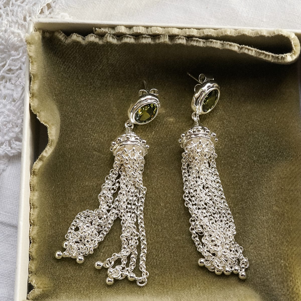 Free People Ada Tassel Earrings Silver Plate