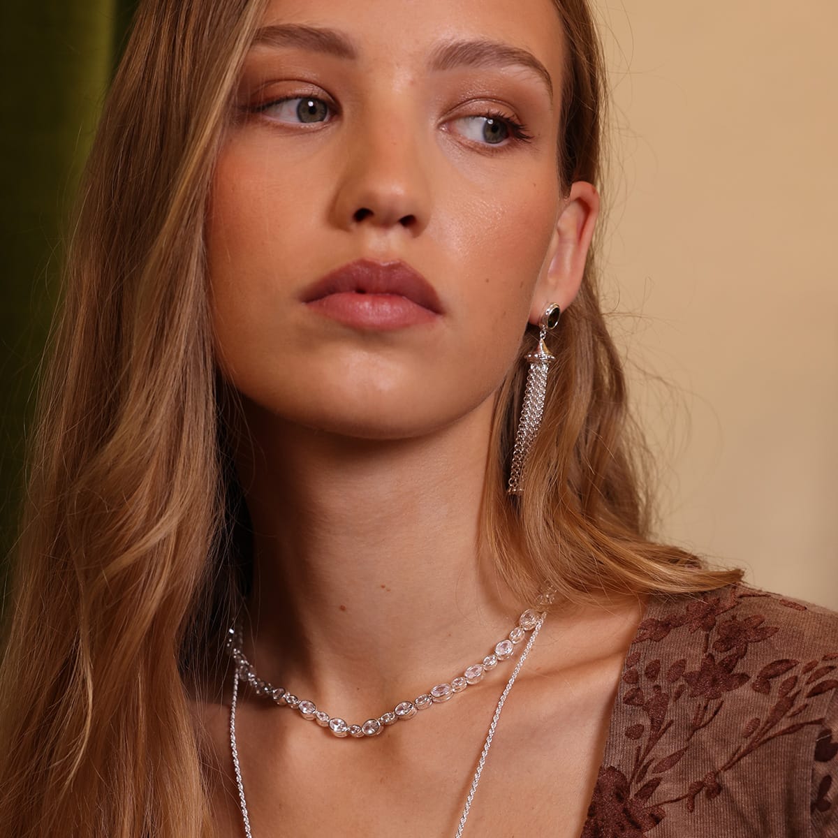 Free People Ada Tassel Earrings Silver Plate