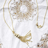 Free People Ada Tassel Pendant Necklace 18ct Gold Plate