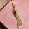 Free People Ada Tassel Pendant Necklace 18ct Gold Plate