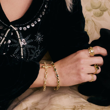Free People Adeline Tennis Bracelet 18ct Gold Plate recommended