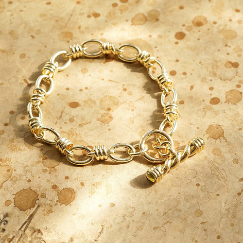 Free People Alice T-Bar Bracelet 18ct Gold Plate