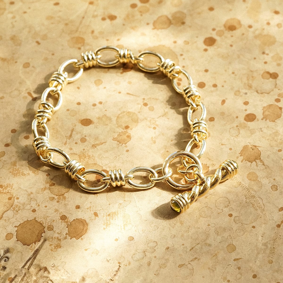 Free People Alice T-Bar Bracelet 18ct Gold Plate