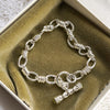 Free People Alice T-Bar Bracelet Silver Plate