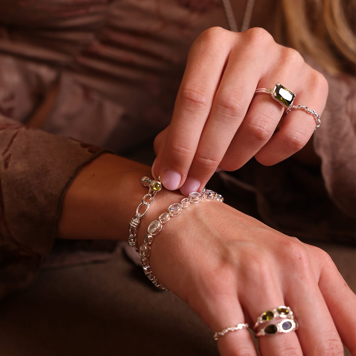Free People Alice T-Bar Bracelet Silver Plate