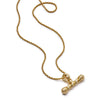 Free People Alice T Bar Drop Necklace 18ct Gold Plate