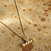 Free People Alice T Bar Drop Necklace 18ct Gold Plate