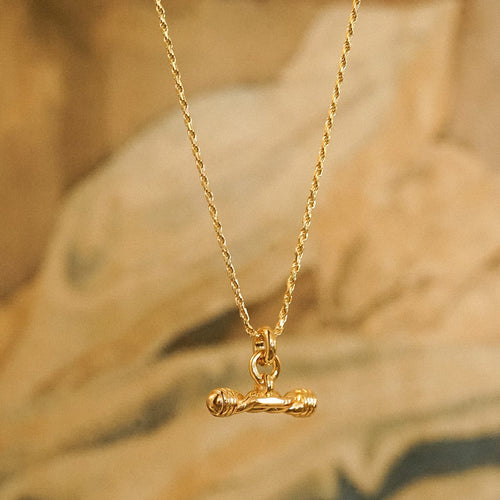 Free People Alice T Bar Drop Necklace 18ct Gold Plate