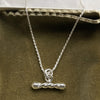 Free People Alice T Bar Drop Necklace Silver Plate