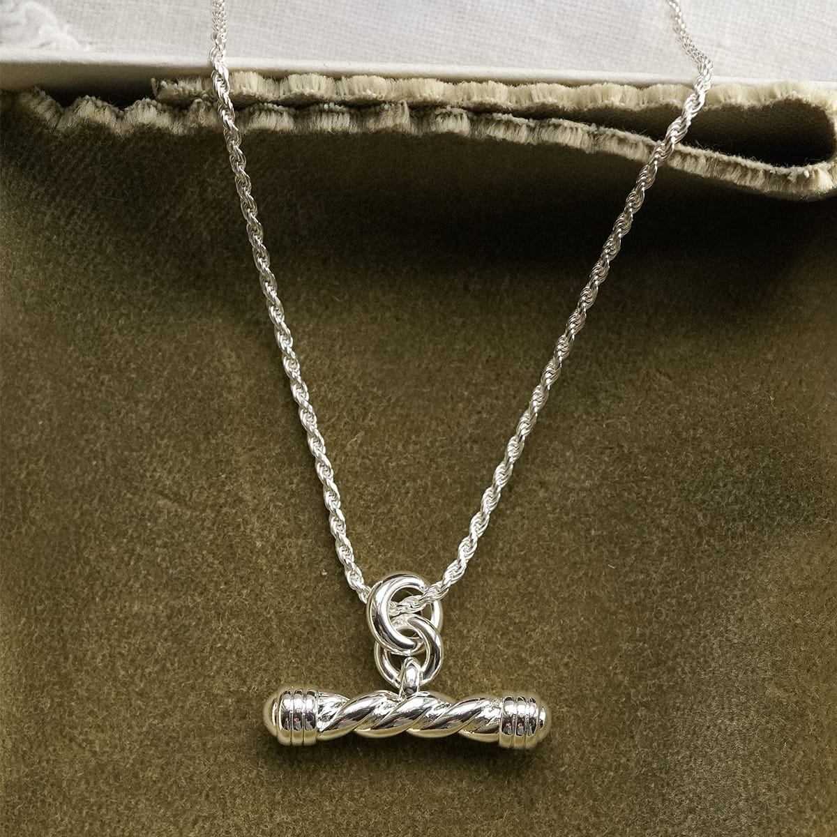Free People Alice T Bar Drop Necklace Silver Plate