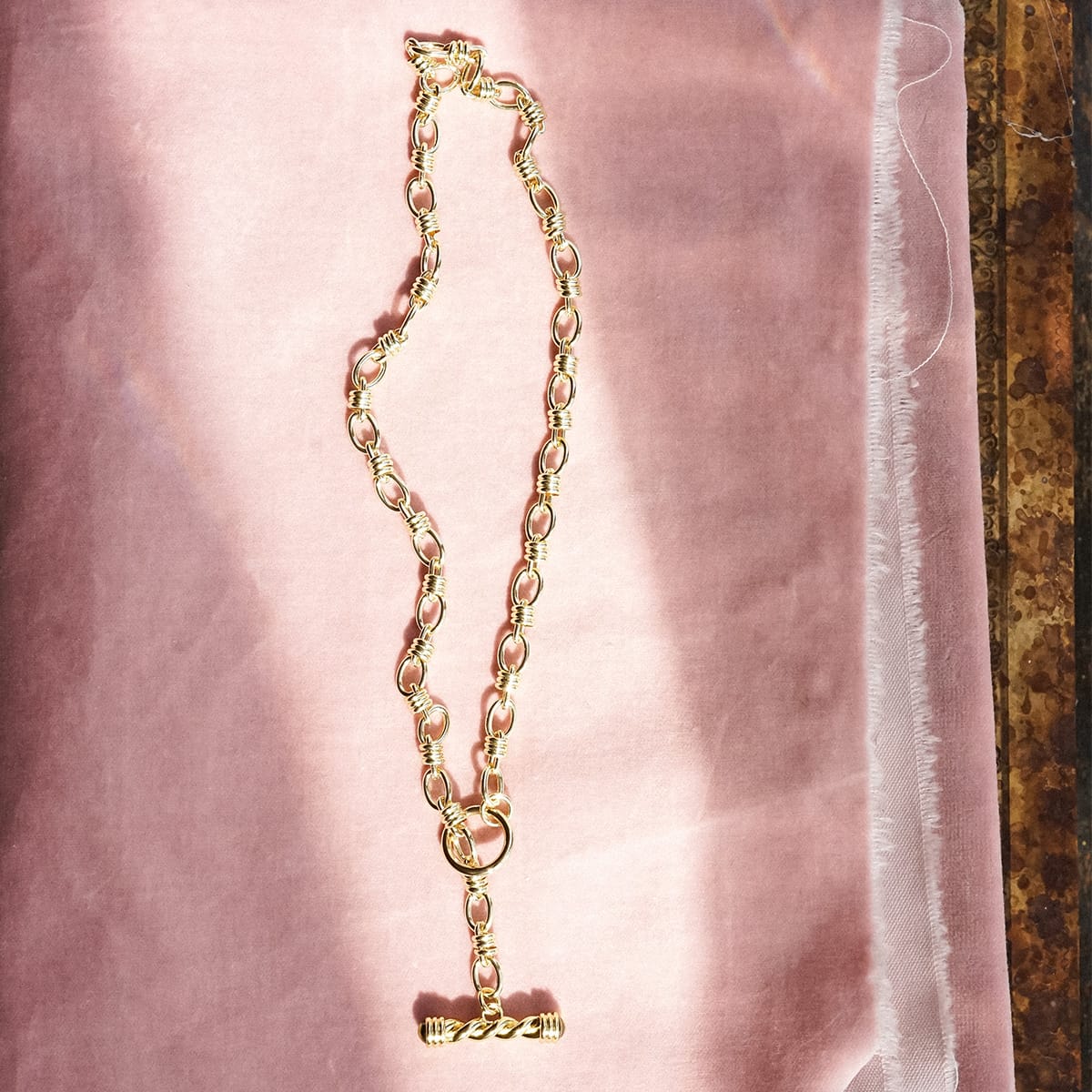 Free People Alice T-Bar Necklace 18ct Gold Plate
