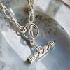 Free People Alice T-Bar Necklace Silver Plate