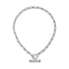 Free People Alice T-Bar Necklace Silver Plate