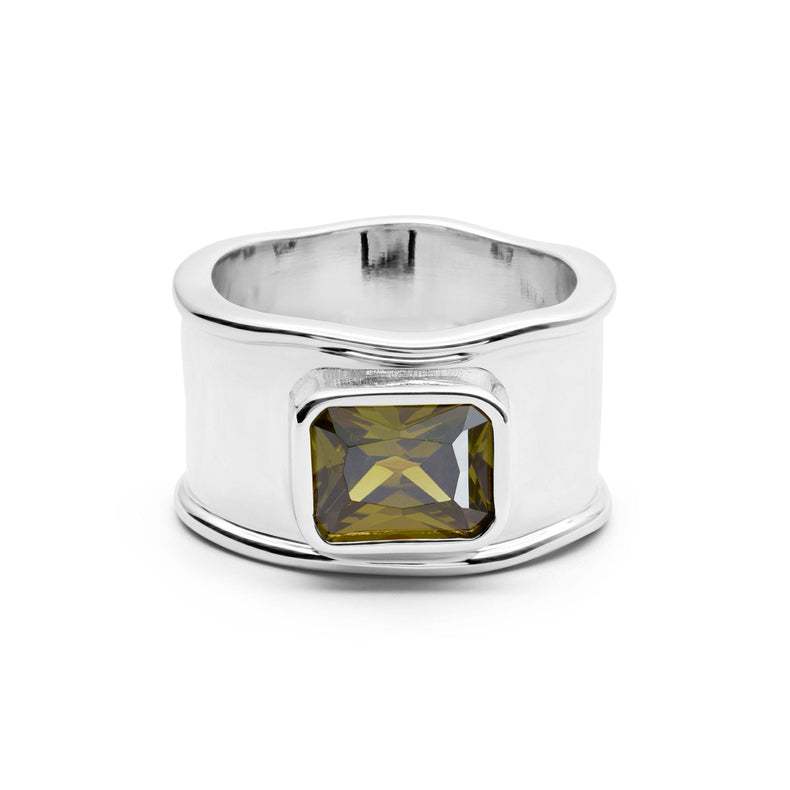 Free People Alma Single Stone Ring Silver Plate recommended