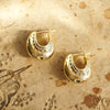 Free People Helena Hoop Earrings 18ct Gold Plate