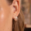 Free People Helena Hoop Earrings Silver Plate