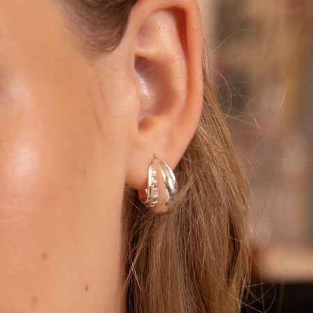 Free People Helena Hoop Earrings Silver Plate recommended