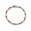 Plum Gemstone Tennis Bracelet Silver Plate