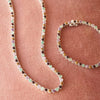 Plum Gemstone Tennis Necklace Silver Plate