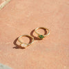 Green Aventurine Claw Ring 18ct Gold Plate