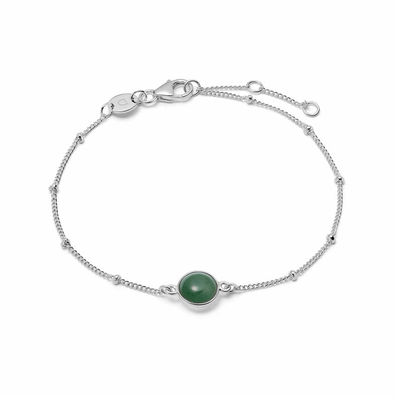 Green Aventurine Healing Stone Bobble Bracelet Silver recommended