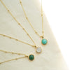 Green Aventurine Healing Stone Necklace 18ct Gold Plate