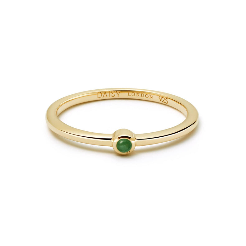 Green Aventurine Healing Stone Ring 18ct Gold Plate recommended