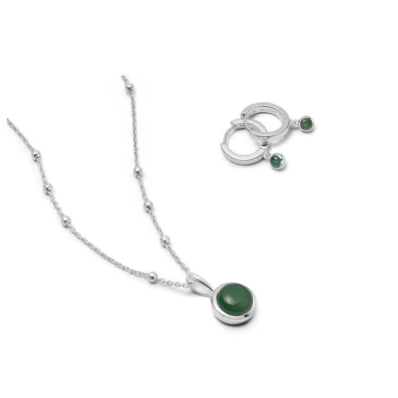 Green Aventurine Layering Set Sterling Silver