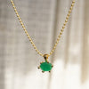 Green Aventurine Pendant Necklace 18ct Gold Plate