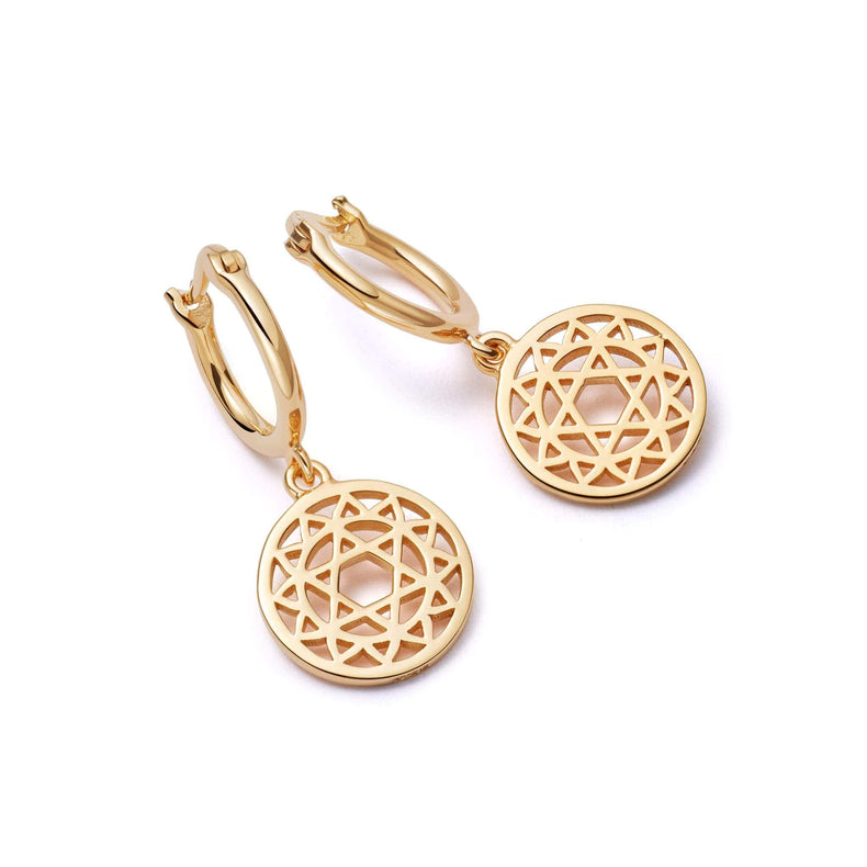 Heart Chakra Earrings 18ct Gold Plate recommended