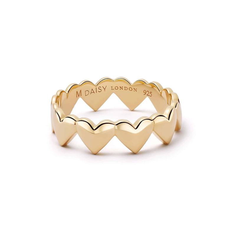 Heart Crown Band Ring 18ct Gold Plate recommended