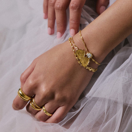 Helix Twisted Chain Bracelet 18ct Gold Plate recommended