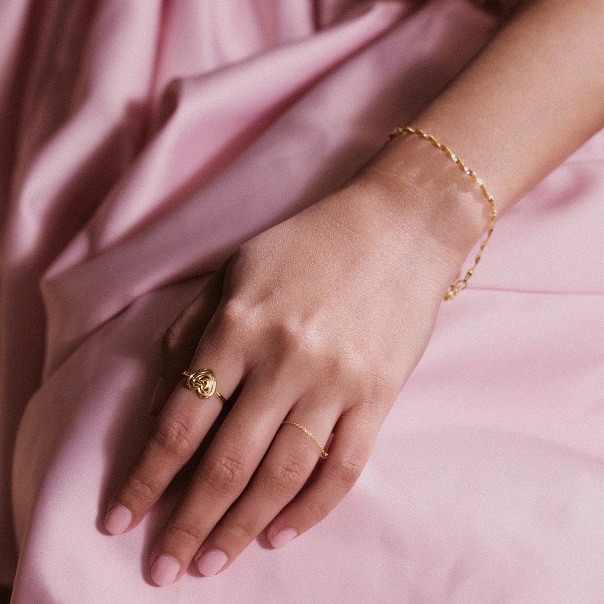 Helix Twisted Chain Bracelet 18ct Gold Plate