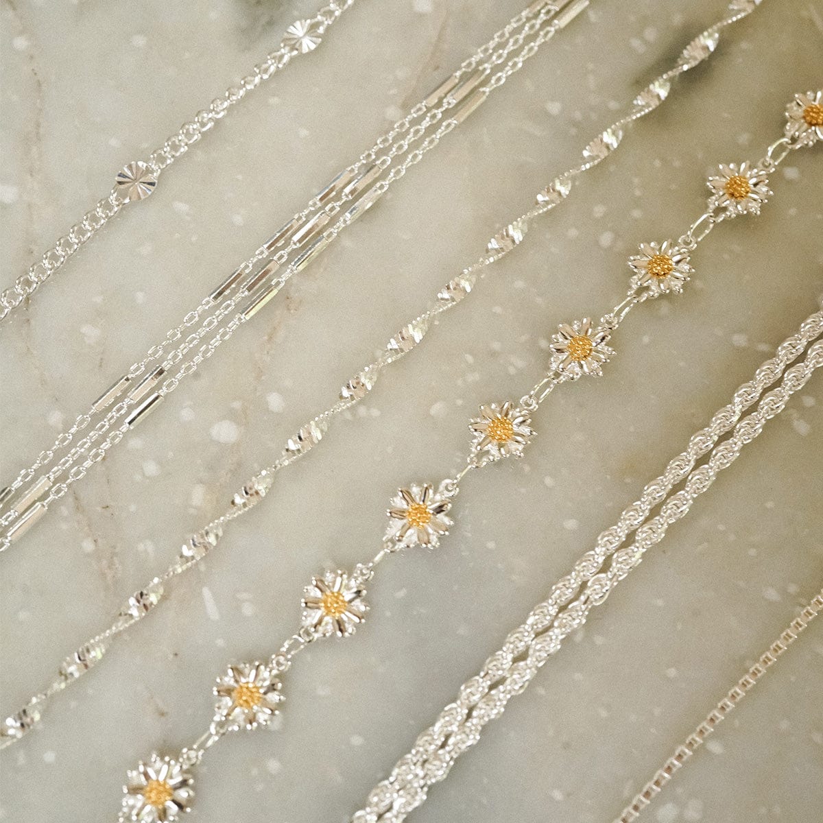 Helix Twisted Chain Bracelet Sterling Silver